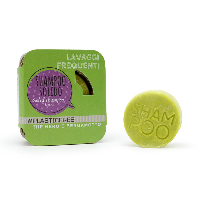 SHAMPOO SOLIDO AL THÈ NERO E BERGAMOTTO